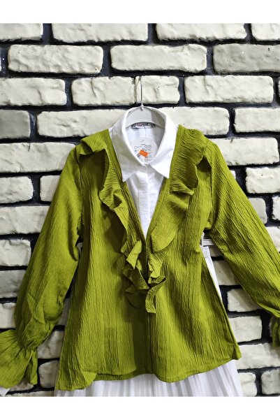 LuXeX Cardigan with Ruffled Collar