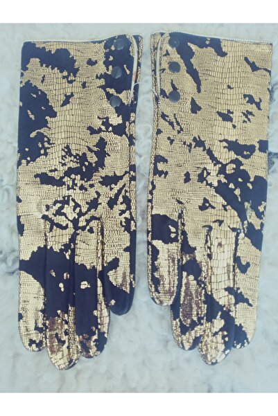 hoaryage Gold Desen Zik Kuzu Derisi Eldiven