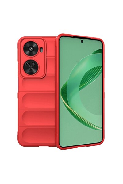 SKYDDAR INNOVATION Husă pentru Huawei nova 11 SE / nova 12 SE, Magic Shield, fabricată din silicon mat, set de autocolante, roșie