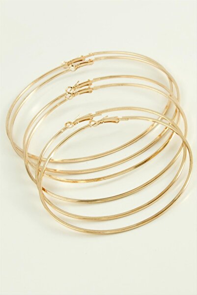 nolva أقراط معدنية مخططة مطروقة 6 قطع