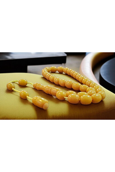 MERCAN-I ALA سبحة كهرمان مطلية بالذهب بتصميم مميز ونظام تعليق على شكل سوار