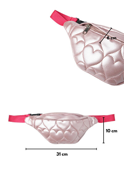 Le Mabelle Powder Heart Patterned Girl's Waist Bag