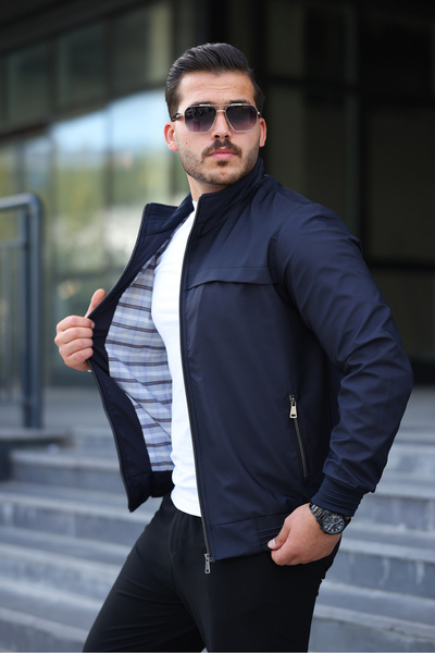 ixir Преміум сезонний чоловічий пальто та куртка синього кольору