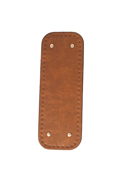 Ritzz قاعدة حقيبة مستطيلة بيضاوية من الجلد الصناعي الفاخر مقاس 32x12 سم - أسمر