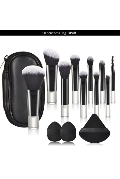 Choice11 14 قطعة من 10 ألوان فرشاة مكياج صغيرة محمولة للسفر أداة مكياج إسفنجة مكياج - فرشاة بالم براش احترافية