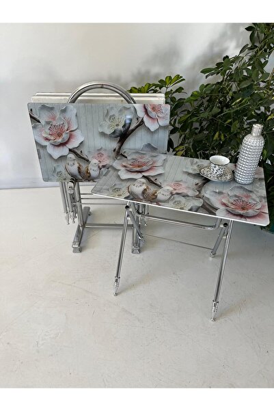 Sar Pakete Liza Serisi Çanta Zigon, 4 lü Katlanabilir Sehpa, Cam Sehpa, Çanta...