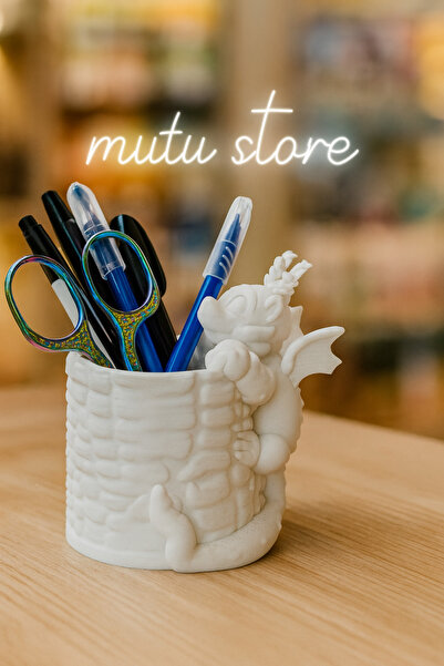 Mutu Store حامل أقلام على شكل تنين - صندوق لحفظ الأقلام