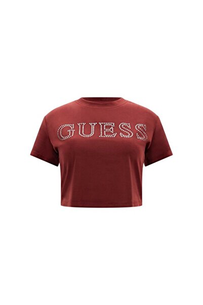 Guess Γυναικείο T-shirt V3BI01K0232 Μπορντό