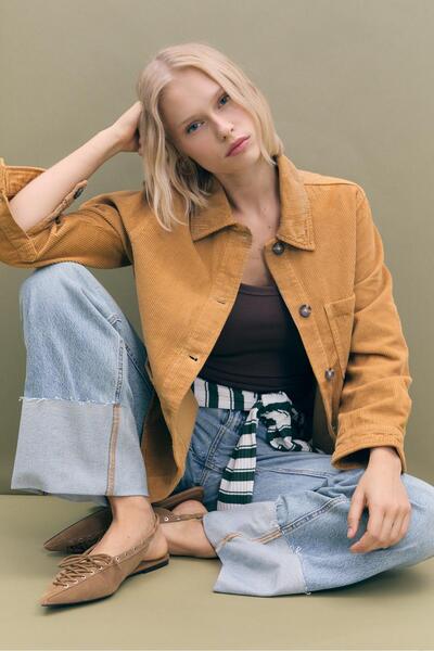 Stradivarius Regular kesim cepli ceket