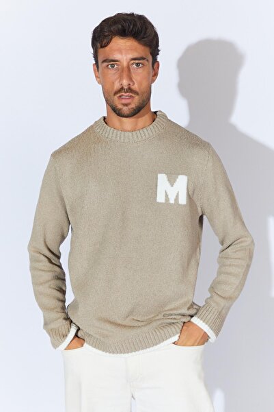 TENA Ανδρικό πουλόβερ με λαιμόκοψη με βιζόν