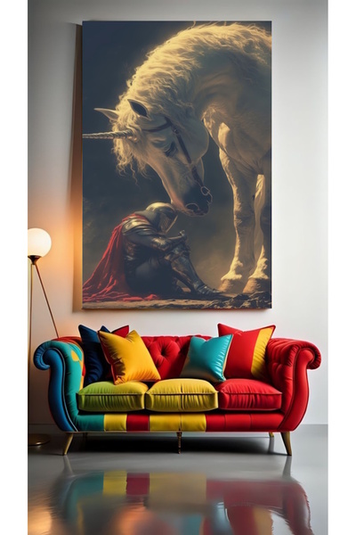 özkacar UNICORN AND KNIGHT Home Wall Salon Salon de înfrumusețare Birou Magaz...