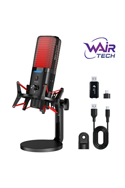 Wair Teknoloji Yanmai X3W Gaming Masaüstü Mikrofon Kablosuz ve Kablolu Kullanım Canlı Yayın ve Oyun için