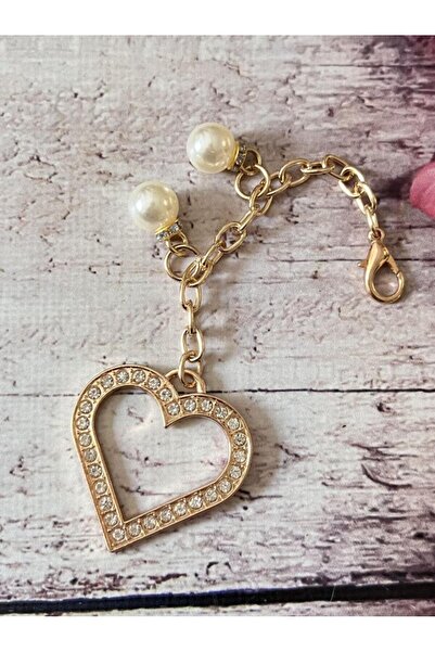 iğne izi Çanta Aksesuarı, Anahtarlık, Çanta Süsü, Kadın Aksesuar Gold Taşlı K...