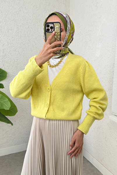 zhrcelebi كارديجان تريكو بأزرار 70148 - أخضر زيتي