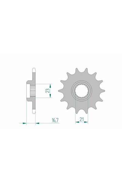 AFAM Pinion față din oțel 21506 - 520 - 16 dinți pentru motociclete