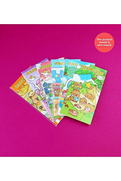 Gift Moda كتاب ملصقات بتصميم كابيبارا - 6 صفحات