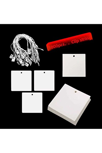 Copyder Etichetă de preț din carton perforat cu șnur 5x5cm 1000 buc