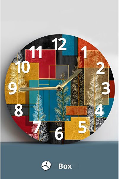 kutuTR Mdf Wall Clock with Modern Design – 33X33 cm Sdw406