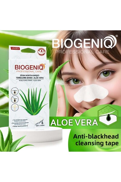 Biogeniq مجموعة من 6 أشرطة تنظيف بالصبار باللون الأسود