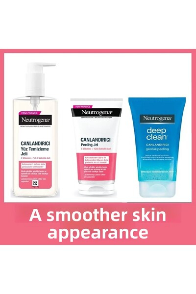 Neutrogena Revitalizing Facial Cleansing Gel 200 Ml, Exfoliating Gel 150 ml a...