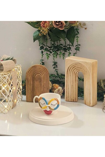 AYLEFE HOBBY Kokoş Ceramic Cup with Handmade Glasses