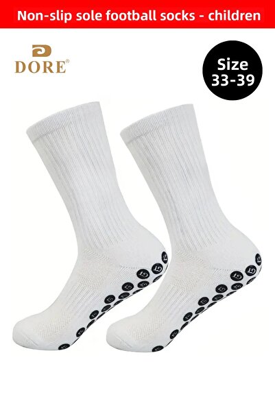 Dore Γνήσιες κάλτσες ποδοσφαίρου 1 ζευγάρι για παιδιά με αντιολισθητική σόλα, που απορροφούν τον ιδρώτα, κάλτσες για ποδοσφαιρόγημα 33-39