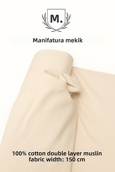 MEKİK MANİFATURA Țesătură de muselină 100% bumbac, cu strat dublu – Lățime 15...