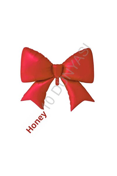 BAL10 DÜNYASI Red Color Bow Foil Balloon 98*75 cm