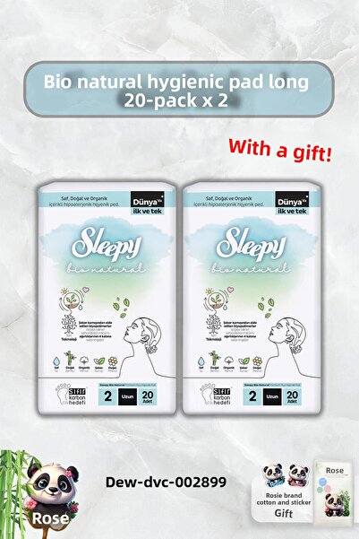 Sleepy فوط صحية طويلة 20 قطعة من بيو ناتشورال إكس 2 وروزي