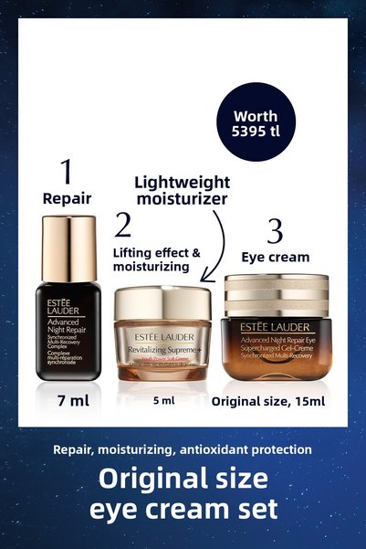 Estee Lauder Repairing Care Set to Renew Damaged Skin Structure-Serum 7Ml+Eye...
