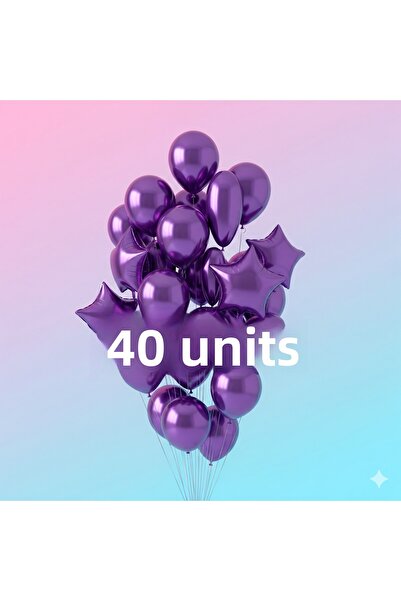 partylady مجموعة بالونات باللون الأرجواني مكونة من 40 قطعة - لحفلات أعياد الم...