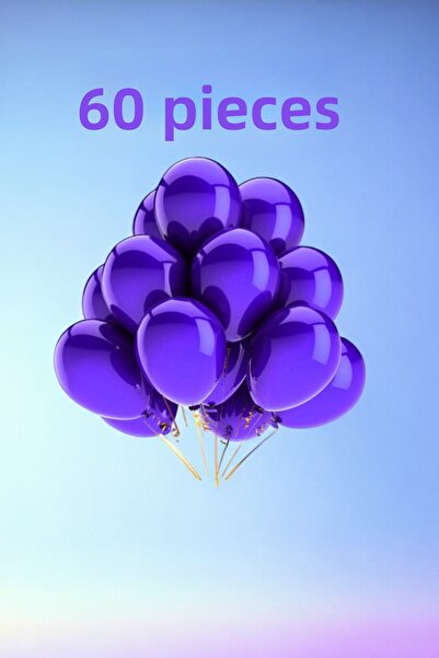 partylady مجموعة بالونات باللون الأرجواني مكونة من 60 قطعة - لحفلات أعياد الم...