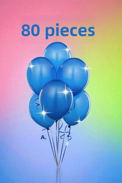 partylady مجموعة بالونات باللون الأزرق مكونة من 80 قطعة - لحفلات أعياد الميلا...