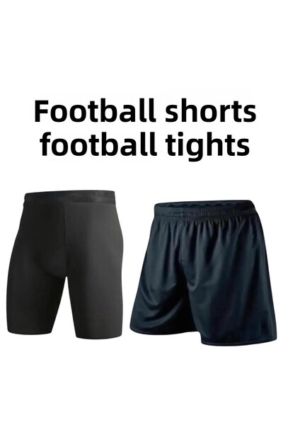Gök Sports Sports Shorts Athlete Leggings Carpet Field Football Athlete Shorts with Football Leggings Fitness Leggings Shorts Two-Piece Set