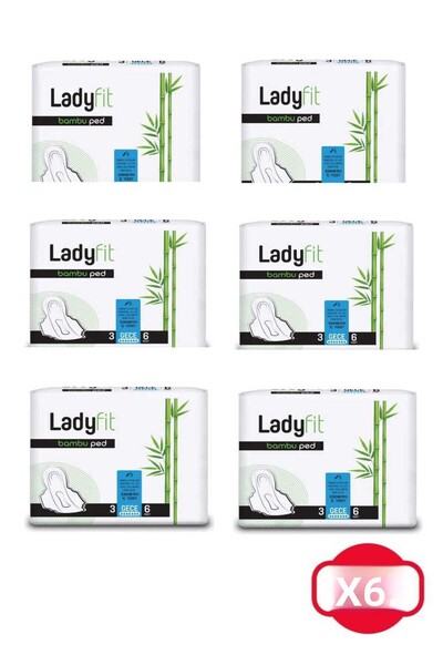 Lady Fit Bamboo Pad Night 6 X 6 Pack