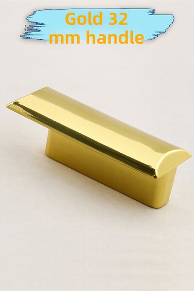 Badem10 Gold Color Plastic Cabinet and Drawer Handle 32 mm Kitchen Cupboard Furniture Door Knob Gold Handles
