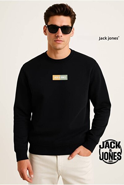 Jack & Jones JJPAN SWEAT CREW NECK NEGRU