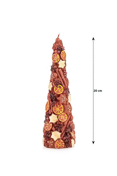 LC Waikiki Dolunaystory Decorative Candle with Christmas Tree Figure 20 cm