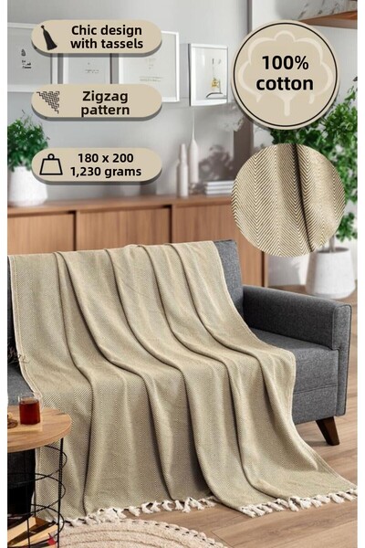 MODALİN Blanket Cotton Miren 180X200 cm