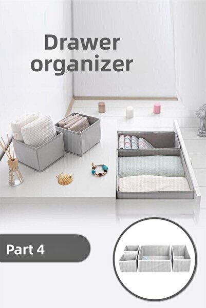 Go İthalat Drawer Organizing Box Set Organizer 4-Piece Set (5273)