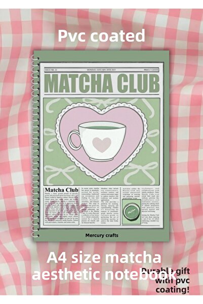 merccuri crafts A4 Spiral Aesthetic School Notebook 50 Sheets- Blank/Unlined/Solid -Pvc Coated Waterproof Hard Cover