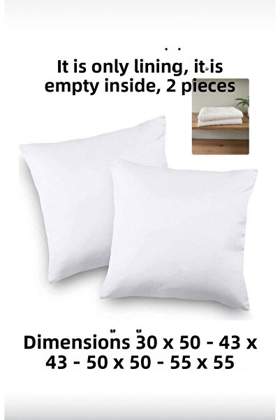 kissen 2-Piece Zippered Cushion Inner Liner 4 Sizes 30X50 43X43 50X50 55X55