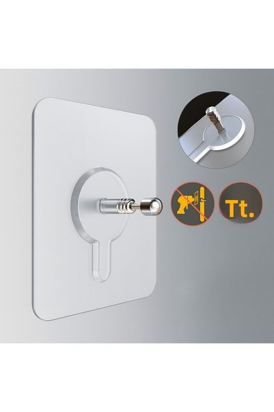 obrigado Transparent Adhesive Hanger 4-Pack – Waterproof, Multi-Purpose Hange...