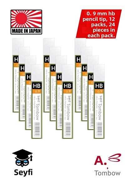 SEYFİKİRTASİYE أقلام رصاص HB بسمك 0.9 مم، 12 عبوة، كل عبوة تحتوي على 24 قلمًا