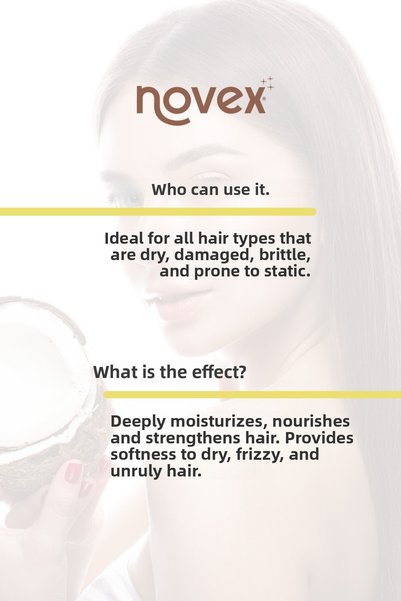 NOVEX زيت جوز الهند - شامبو يحتوي على زيت جوز الهند للشعر الجاف والتالف 300 مل