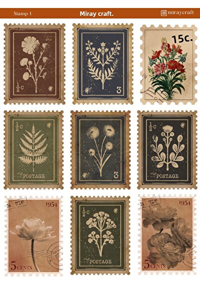 MirayDesign 1 foaie de autocolante tematice cu ștampile 12*17 cm pentru album...