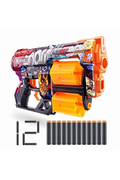 NEWBRENDHOME ألعاب تعليمية 36517 X-Shot Skins Dread مسدس إطلاق رصاصات إسفنجية...