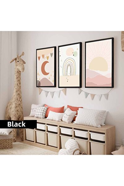 Harikabirev Children's Room Living Room-Minimalist Modern Bohemian Pink Moon ...