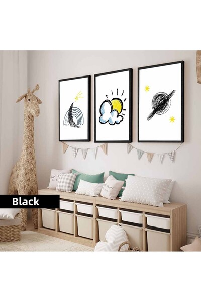 Harikabirev Children's Room Living Room-Minimalist Modern Bohemian Saturn-Moo...