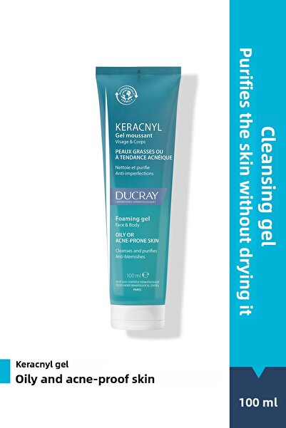 Ducray Keracnyl Cleansing Gel for Oily and Acne-Prone Skin 100 ml